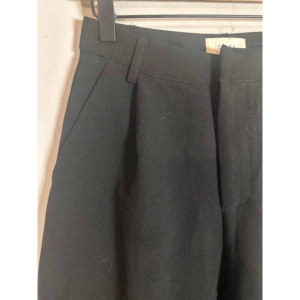 DISSH Celine Black Wide Leg High Waisted Pleated Trousers Pants US 4 AU 8 EU 36 - Picture 5 of 9